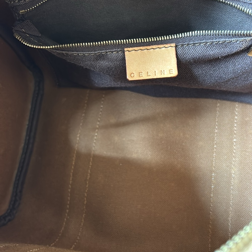 Celine, Boston bag Brown Macadam Triomphe Handbag - Picture 14 of 15